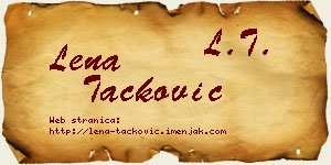 Lena Tacković vizit kartica